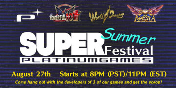 Super Summer Festival: il 28 agosto i protagonisti dell’estate sono i PlatinumGames
