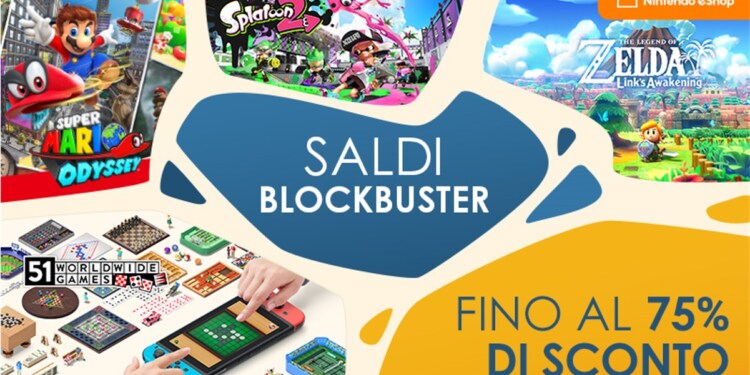 SALDI BLOCKBUSTER: centinaia di titoli di successo su Switch scontati fino al 75%