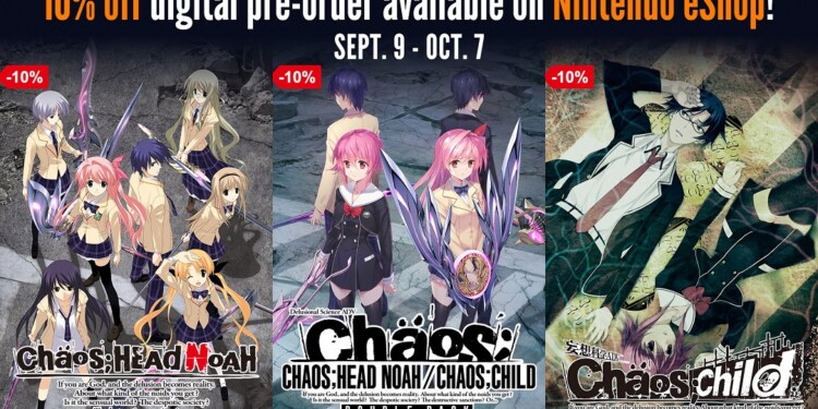 Aprono oggi i preorder di CHAOS;HEAD NOAH / CHAOS;CHILD Double Pack
