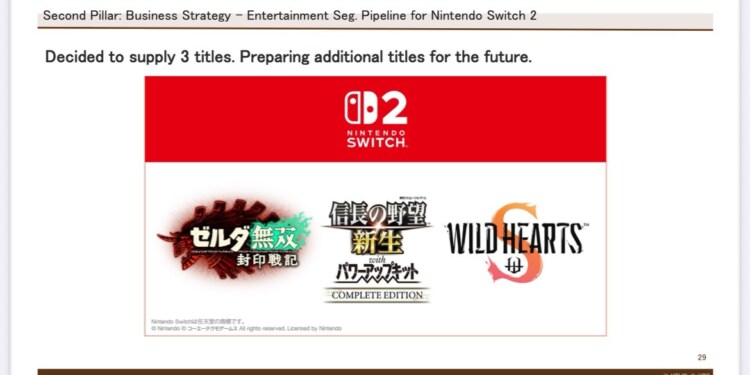 Koei-Tecmo: da noi un grande supporto a Nintendo Switch 2