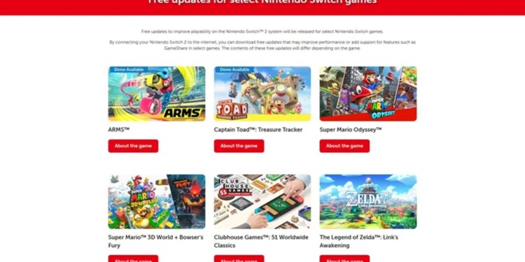 Nintendo Switch 2: ecco i dettagli degli aggiornamenti gratuiti per i titoli Switch