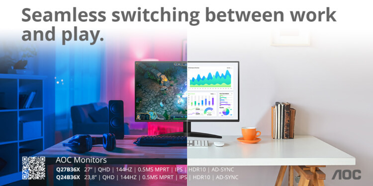 AOC amplia la serie B3 con due nuovi monitor QHD pensati per il gaming 