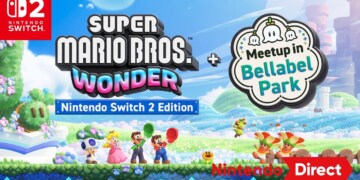 Svelata l’uscita di Super Mario Bros. Wonder – Nintendo Switch 2 Edition + Meetup in Bellabel Park
