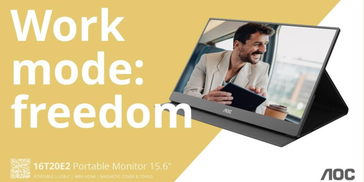 AOC presenta 16T20E2: produttività portatile con connettività versatile e precisione IPS