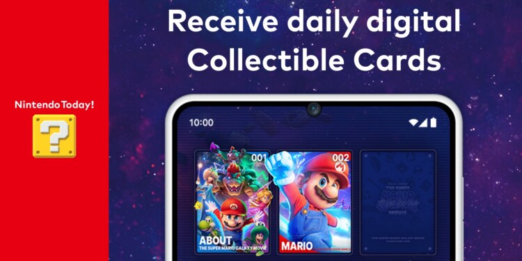 Ricevi ogni giorno carte collezionabili digitali basate sul film Super Mario Galaxy