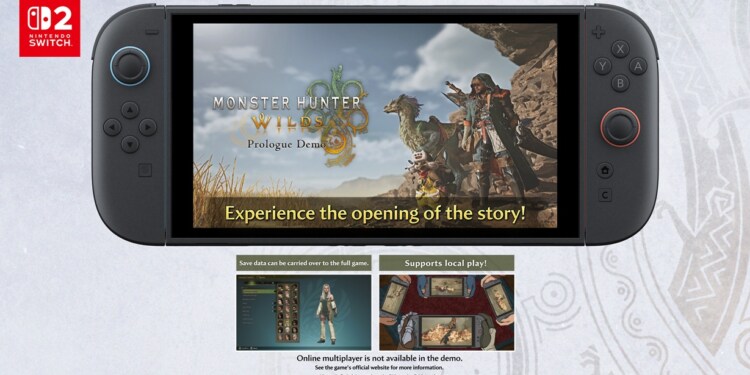Annunciata la demo gratuita di Monster Hunter Wilds per Switch 2